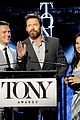 hugh jackman surprises jonathan groff lucy liu at tony awards announcements 09