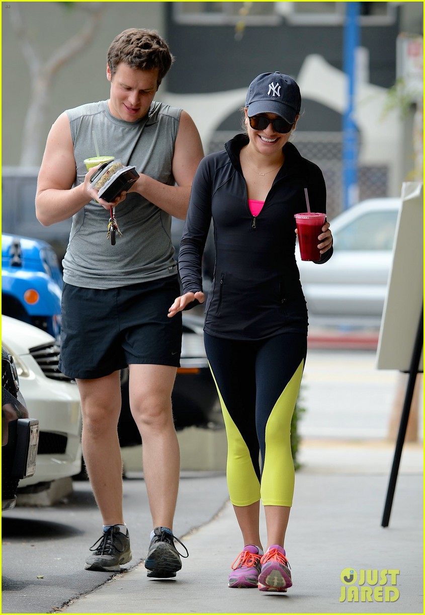 Lea Michele Goes for a Hike with Her Buff BFF Jonathan Groff! Photo