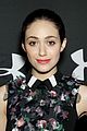 emmy rossum plays with shoes at under armour store launch 04