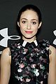 emmy rossum plays with shoes at under armour store launch 08