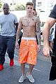 justin bieber continues going shirtless cannes 01