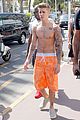 justin bieber continues going shirtless cannes 03