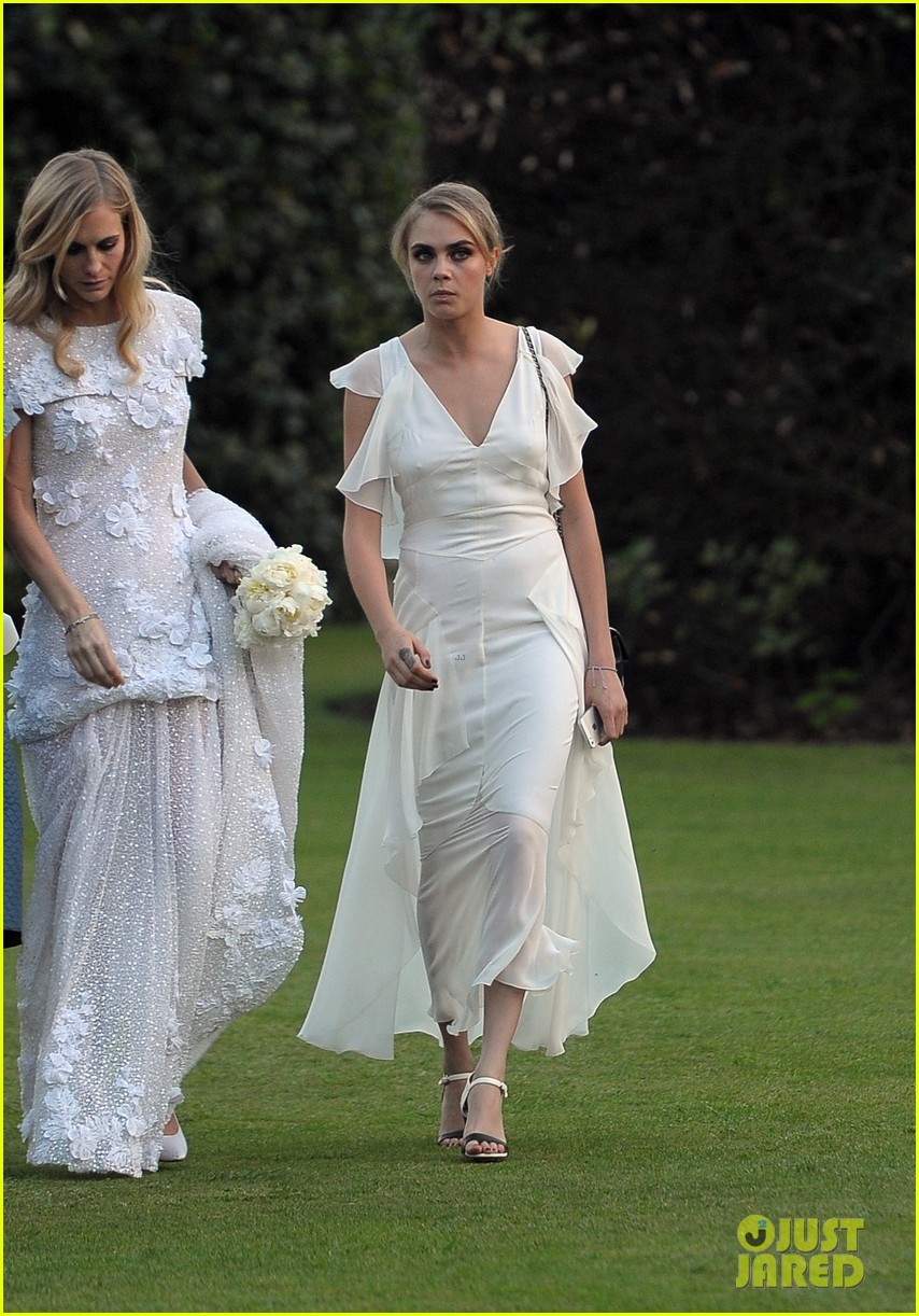 Delevingne wedding belles! Cara and Poppy ooze elegance at sister