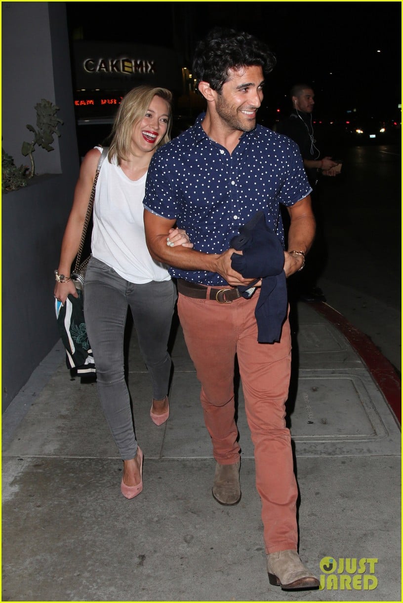 hilary duff hits the town with stylist marcus francis 153124589