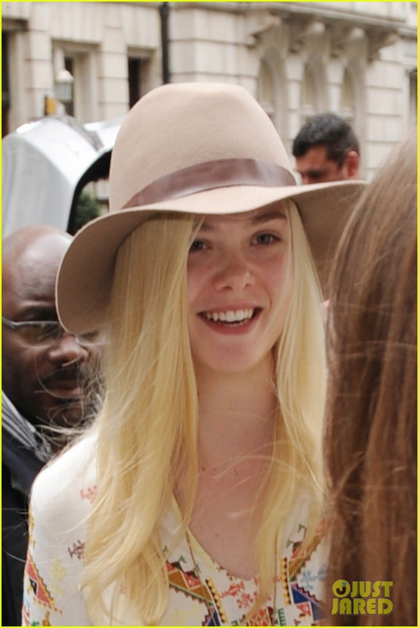elle fanning looks like royalty at maleficent private reception 103108707