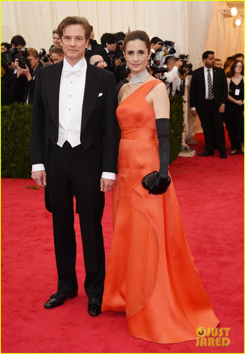 Colin Firth's Wife Livia Looks Lovingly at Her Hubby at the Met Ball