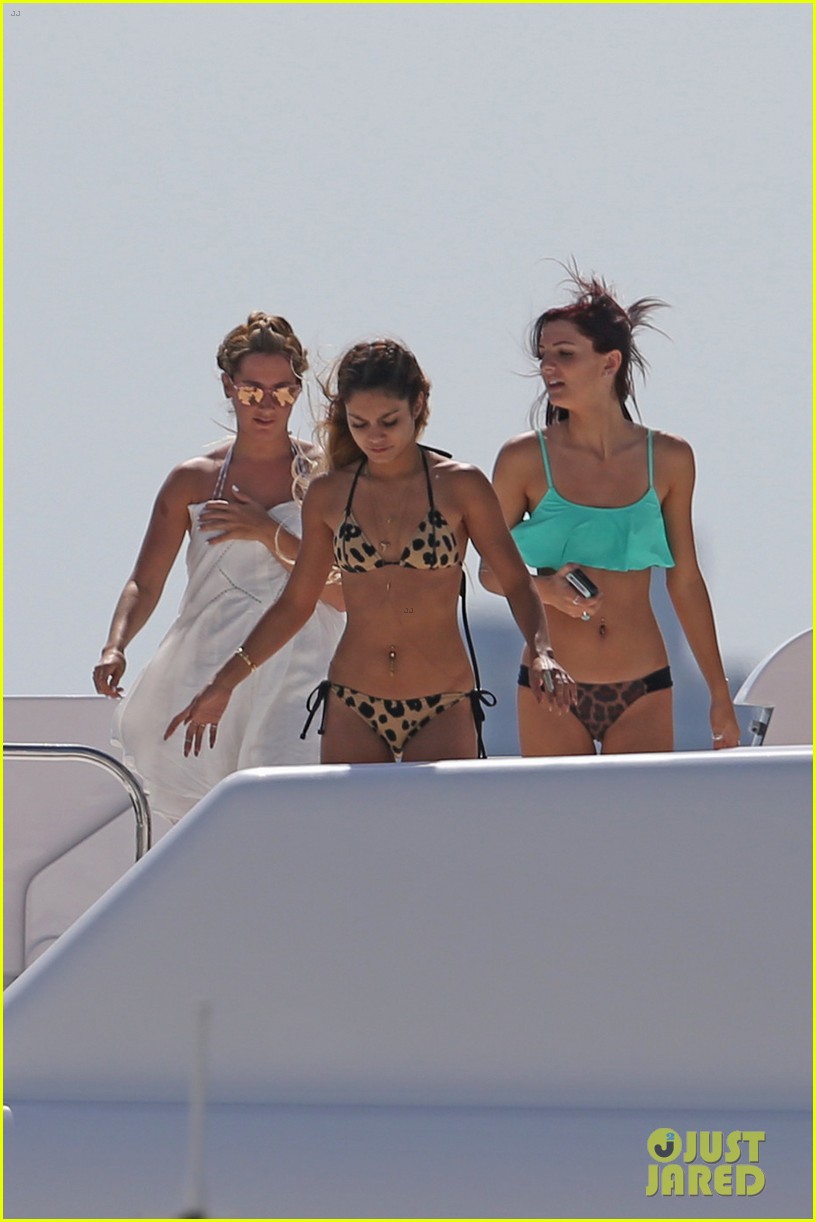 vanessa hudgens bares bikini on a yacht with ashley tisdale 08