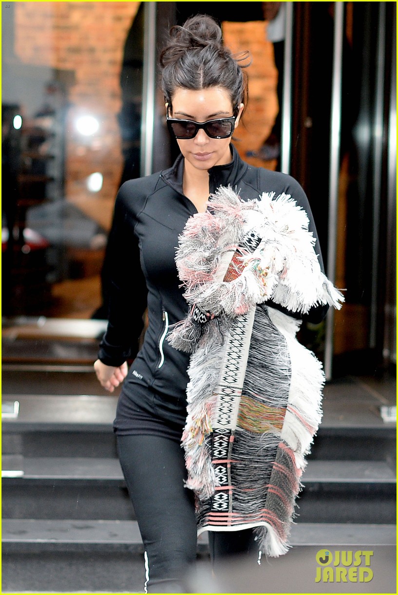 kim kardashian wears tight leather dress for pre wedding shopping 14