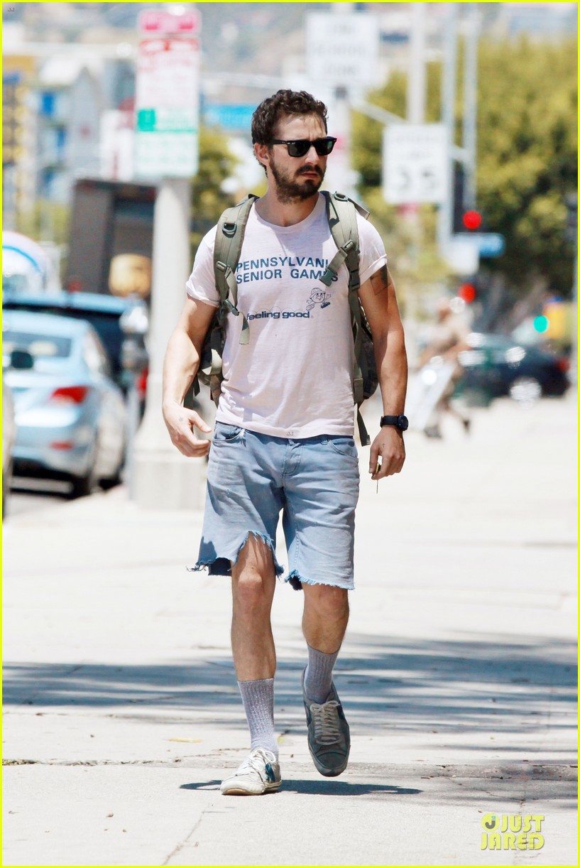 shia labeouf wears same outfit to gym meeting 153115470