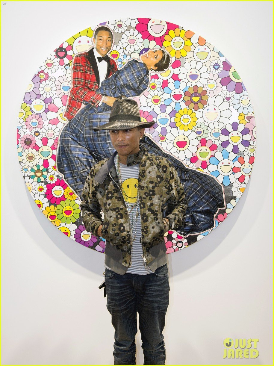 pharrell williams happy shirt paris art gallery opening 043122416