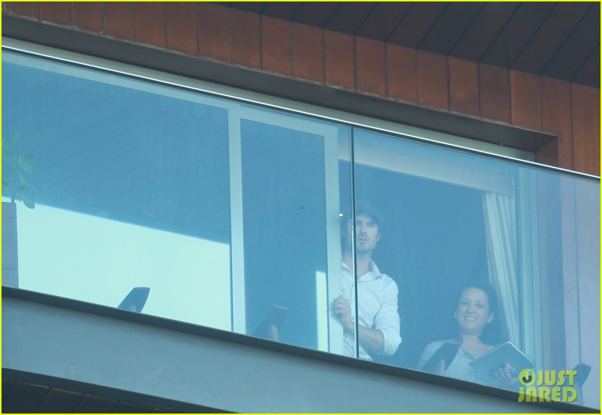 ian somerhalder blows kisses to fans from rio hotel balcony 123125056