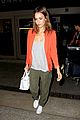 jessica alba red hot arrival at lax airport 01