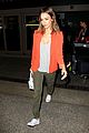 jessica alba red hot arrival at lax airport 10