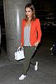 jessica alba red hot arrival at lax airport 11