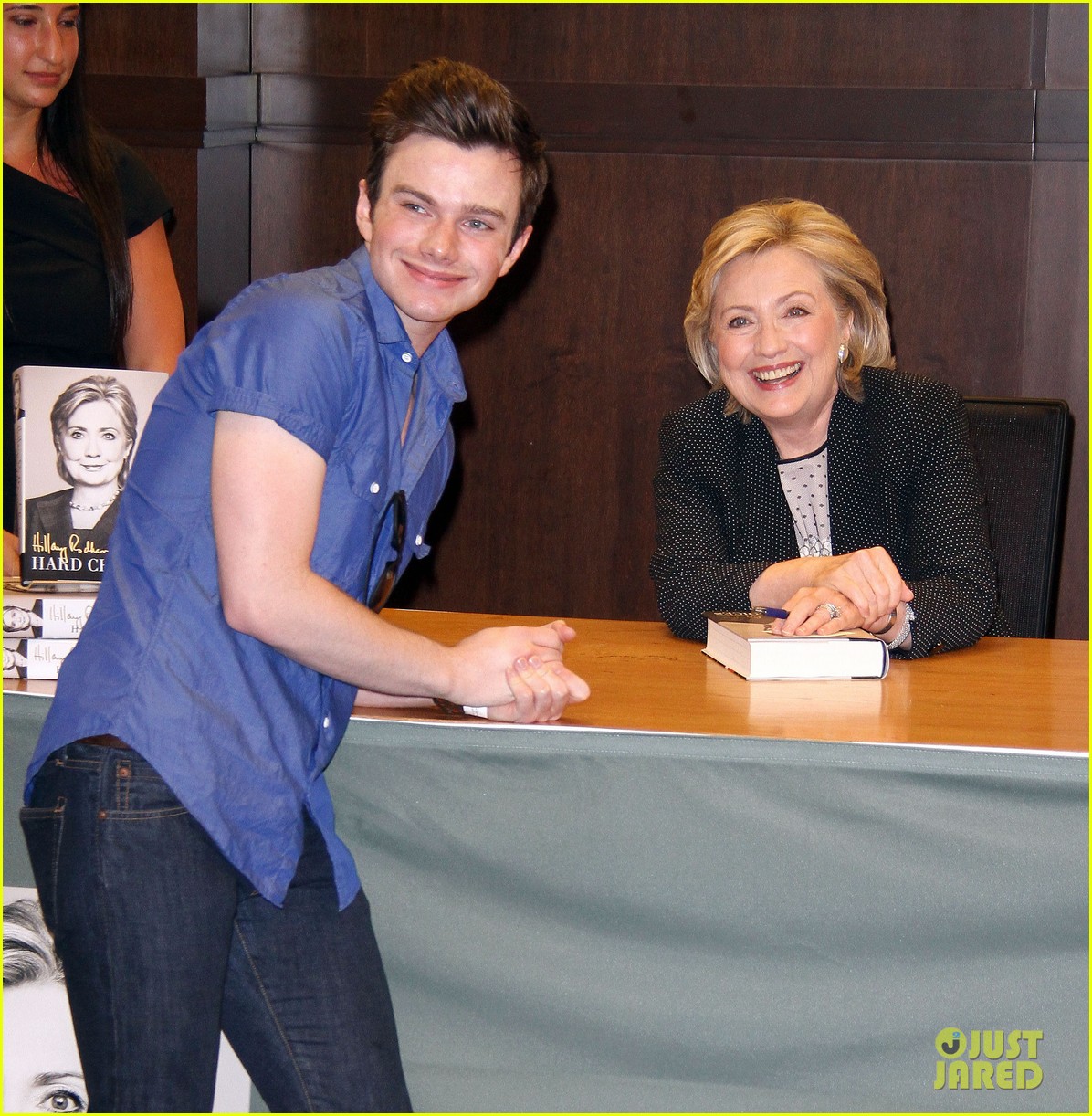 chris colfer hilary clinton book signing 043139260