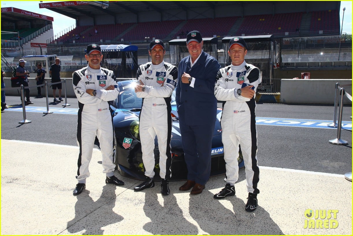 patrick dempsey is back in his racing gear for le mans 05