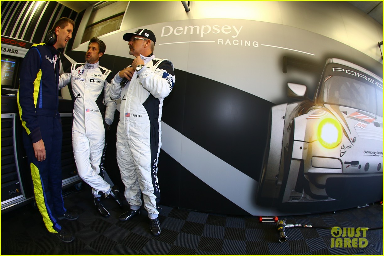 patrick dempsey gets behind the drivers wheel at le mans 123127325