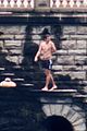 harry styles jumps into lake como 21