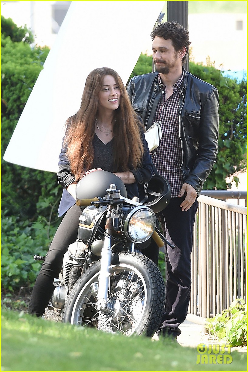james franco wraps his arms around amber heard for motorcycle ride 253128115