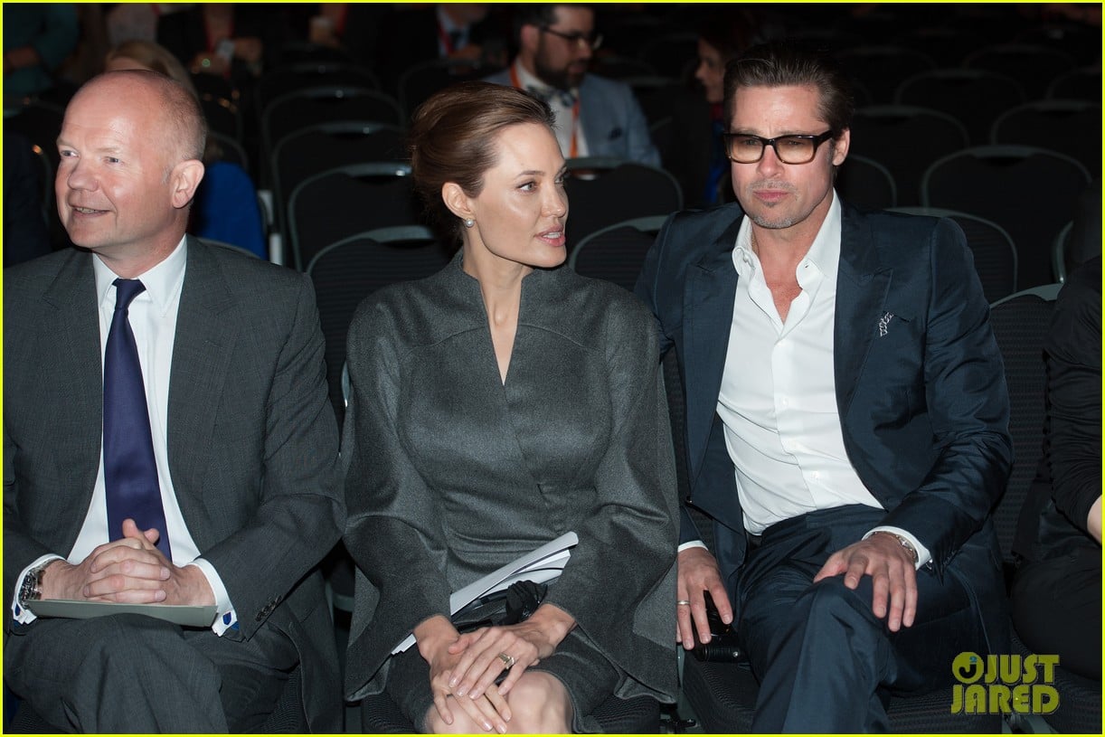 angelina jolie brad pitt keep hand in hand at the global summit end sexual violence 173134595