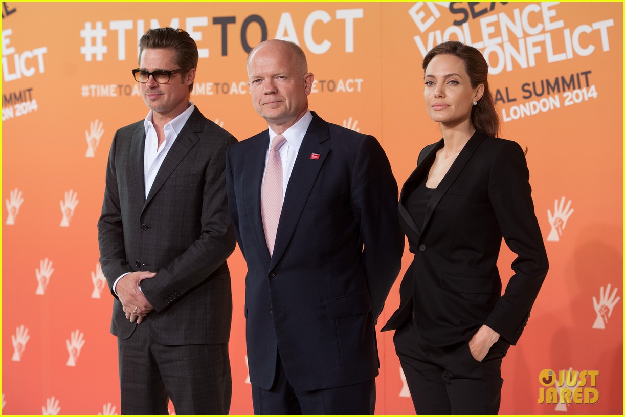 brad pitt supports wife angelina jolie at day three of global summit 23