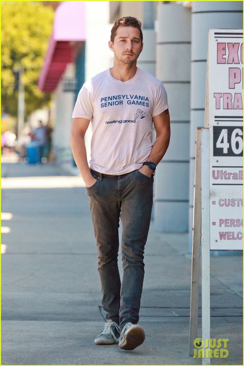 shia labeouf is feeling good en route to the gym 10
