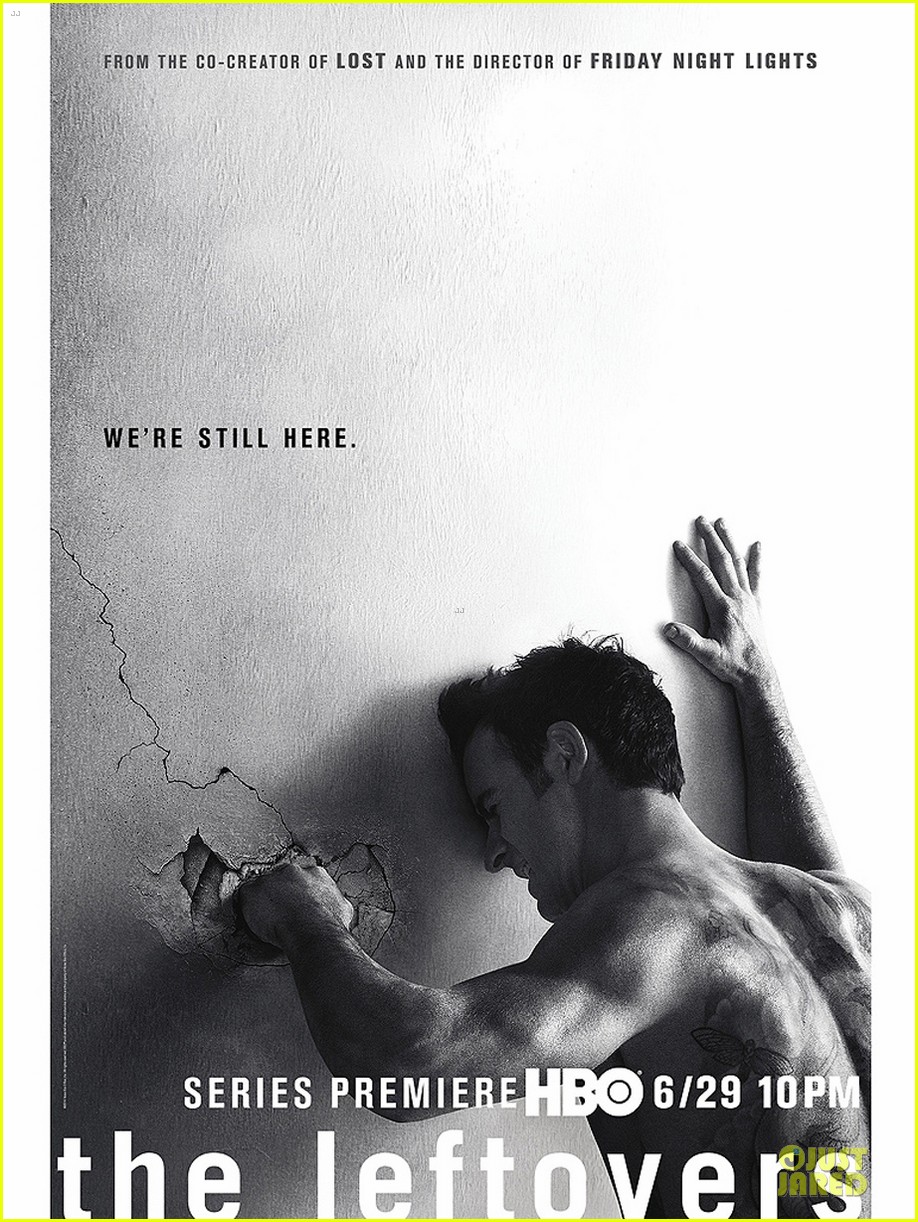 justin theroux punches wall for leftovers poster 123130123