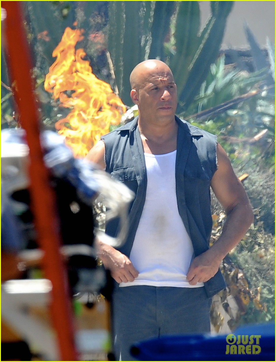 vin diesel does some fiery stunt work for fast furious 7 093128912