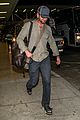 gerard butler shows off chest hair touching down at lax 08