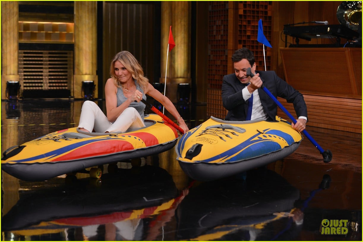 cameron diaz competes in kayak race on tonight show 073157089