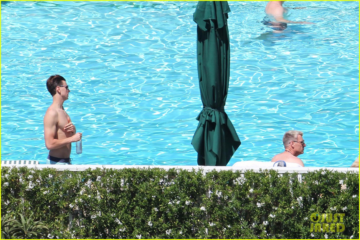 joe simpson hits the pool with a much younger man 25