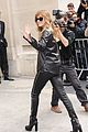 dakota johnson sexy leather outfit at chanel show 08