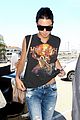 kendall kylie jenner megadeath tee lax airport 06