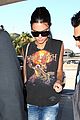 kendall kylie jenner megadeath tee lax airport 12