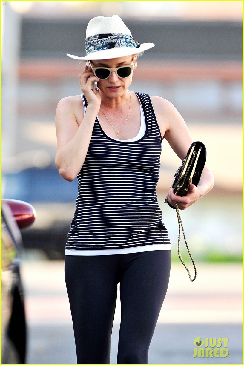 diane kruger keeps the suns rays out of her face with a cute hat 183147635