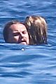 leonardo dicaprio goes shirtless with toni garrn for relaxing yacht day 04