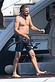 leonardo dicaprio goes shirtless with toni garrn for relaxing yacht day 06
