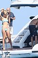 leonardo dicaprio goes shirtless with toni garrn for relaxing yacht day 09