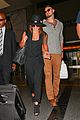 lea michele matthew paetz hold hands at lax 08