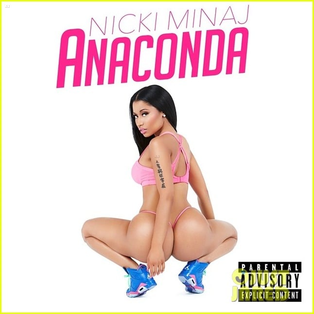 nicki minajs bare butt is on full display in a thong anaconda cover art 013163001