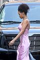 rihanna rocks pink nightgown for fifa game 12