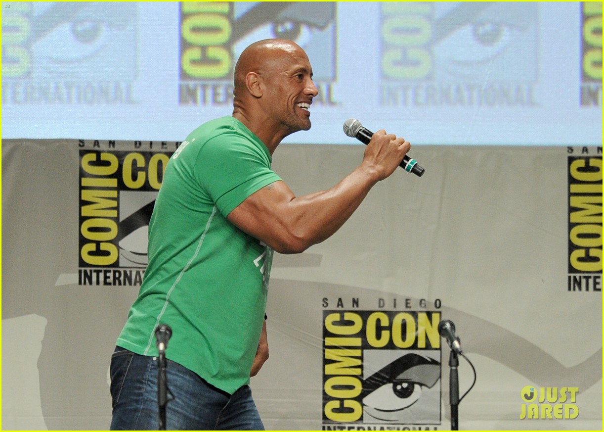 the rock makes his presence known at comic con 183163238