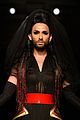 bearded drag queen conchita wurst walks jean paul gualtier show runway 11