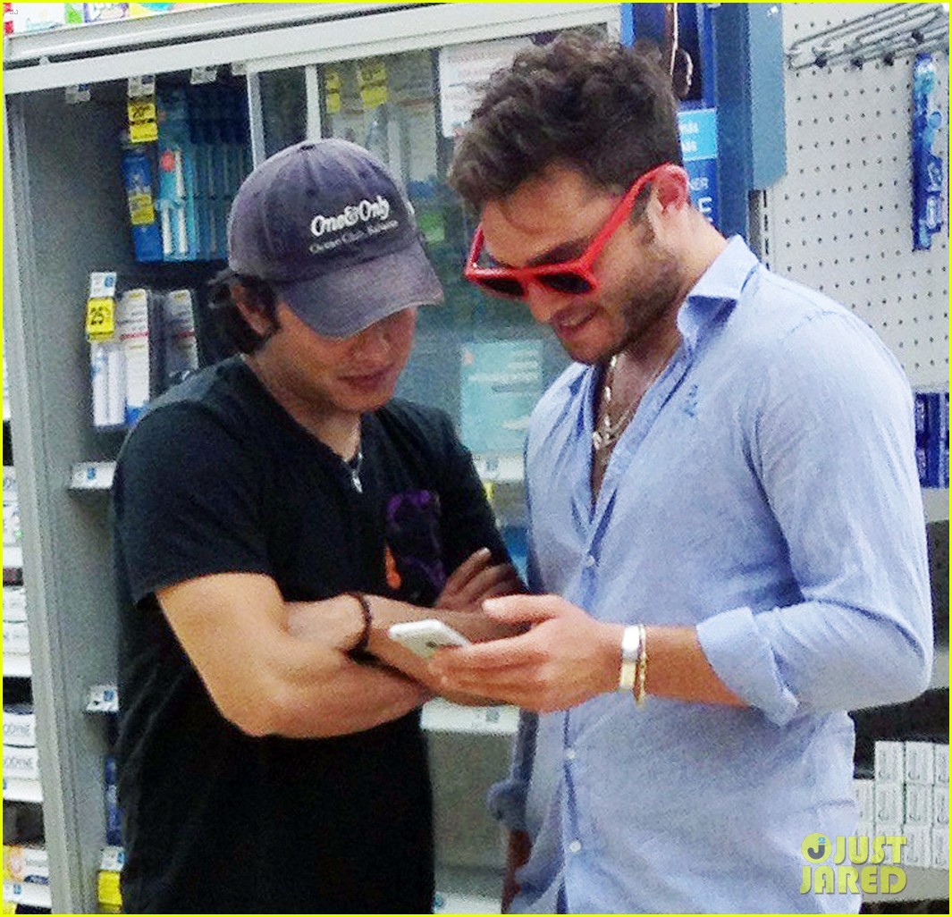 Ed Westwick Stops by Rite Aid Pharmacy for a Set of Crutches Photo