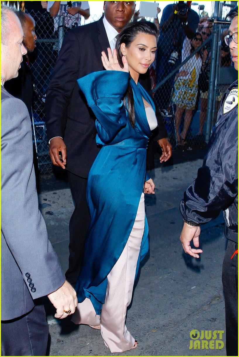 Kim Kardashian Competes in Diaper Changing Contest for 'Jimmy Kimmel