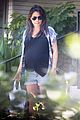 mila kunis shows off her baby bump in short shorts 06