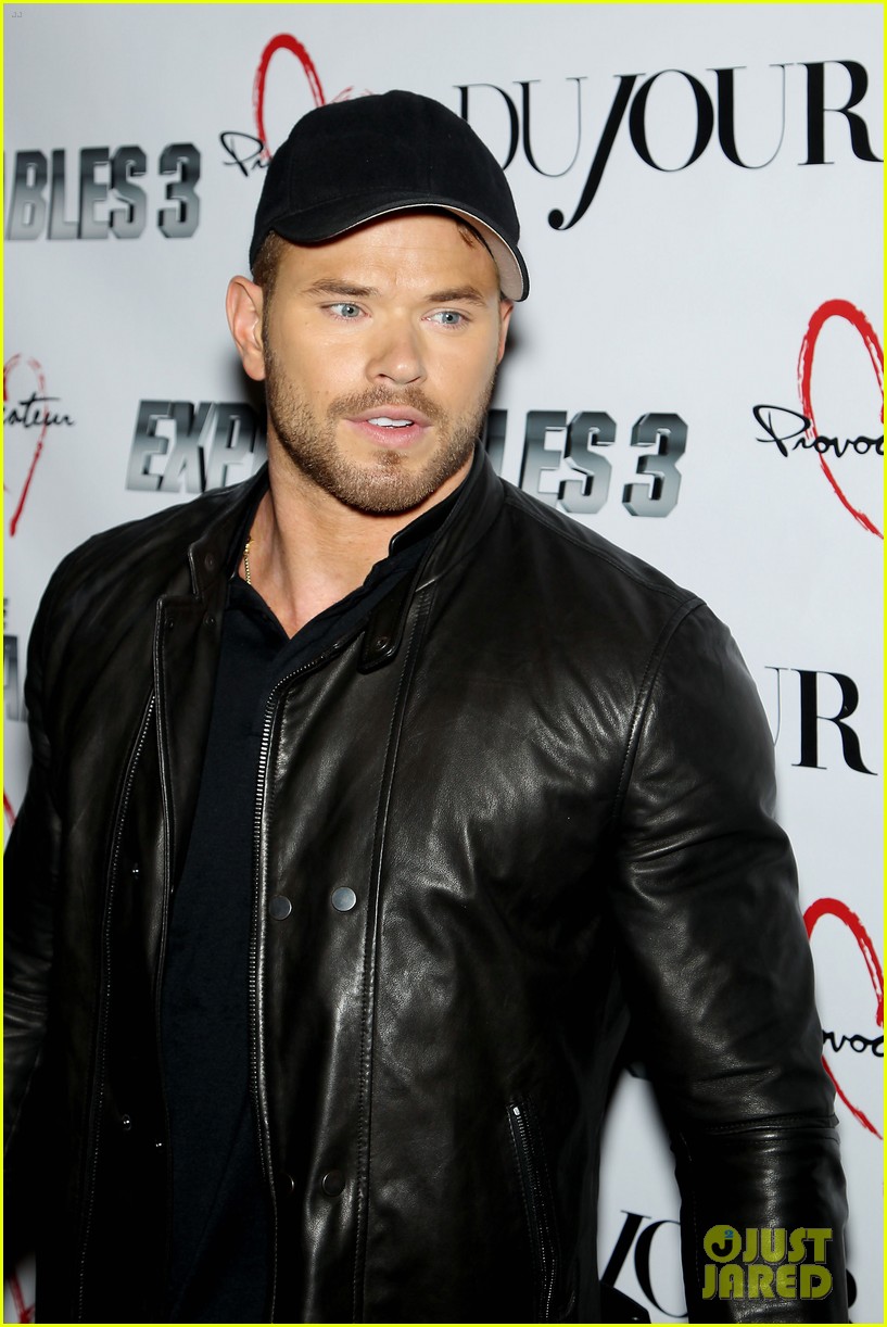 kellan lutz sylvester stallone throw punches at dujour party 213176816