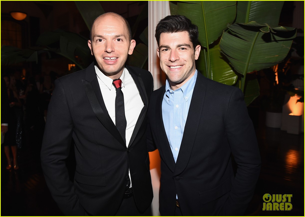 new girls max greenfield brings wife tess sanchez to emmys 2014 after party 043184274
