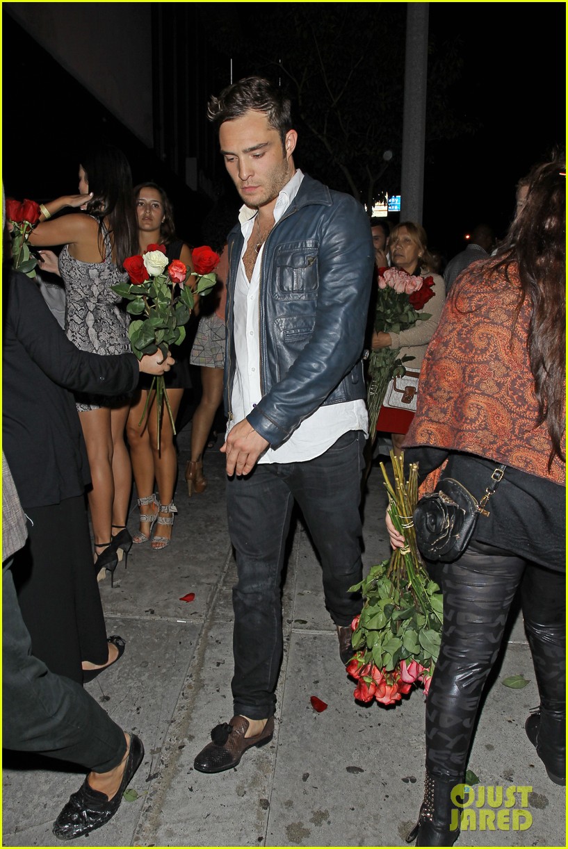 ed westwick shows off some chest at bootsy bellows 033175837