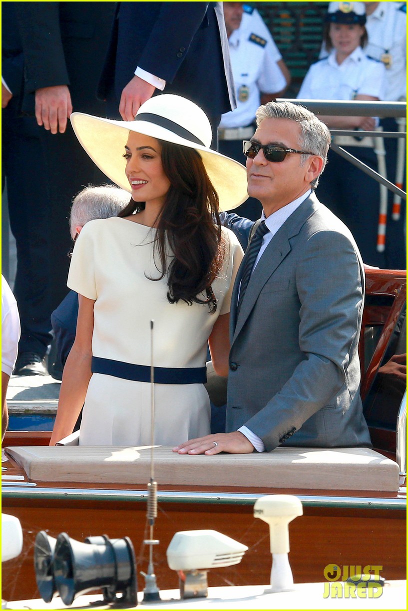 Clooney & Wife Amal Alamuddin End Wedding Weekend with Civil